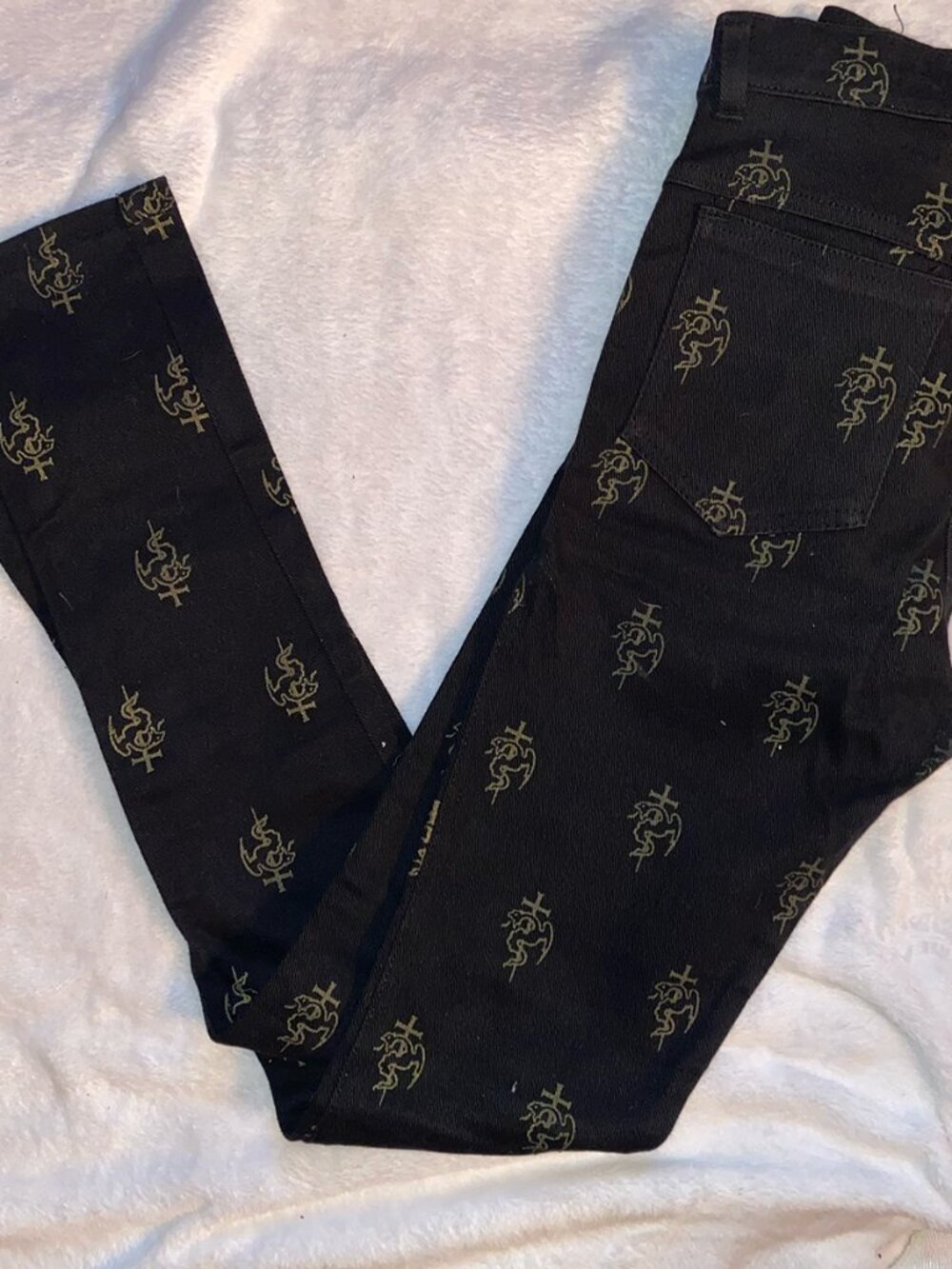 Vintage 80s Cykxtees The Creative Brand Super Skinny Black Jeans Punk Rock Goth